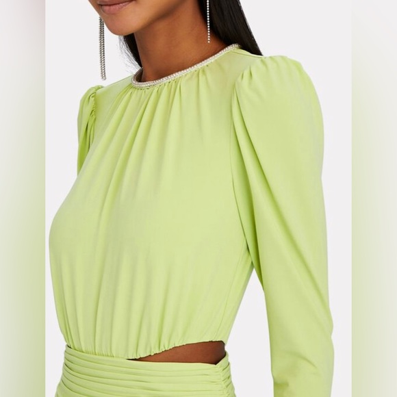 Brand New Green Cut Out Self Portrait Dress in Size 0 - Picture 3 of 5
